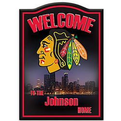 Chicago Blackhawks Personalized Welcome Sign