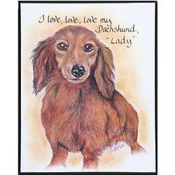 Personalized Love, Love, Love Dog Breed Print