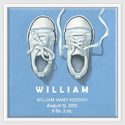 Personalized Children's Shoes Shadow Box