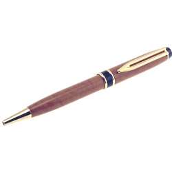 Engraved Brown Marble Ball Point Pen