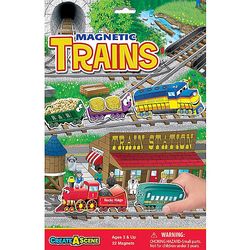 Create-a-Scene Magnetic Trains Play Set