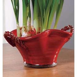 Handeled Red Plant Container