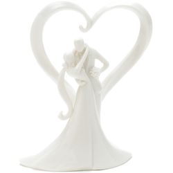 Stylish Embrace with Heart Cake Topper