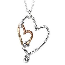 Heart to Heart Mixed Metal Necklace
