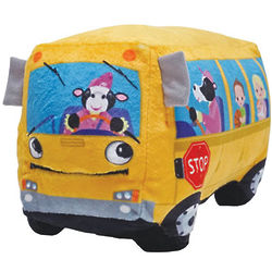 Wheelie Singing School Bus Plush Toy