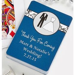 Personalized Bride & Groom Playing Card Wedding Favors