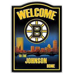 Boston Bruins Personalized Welcome Sign