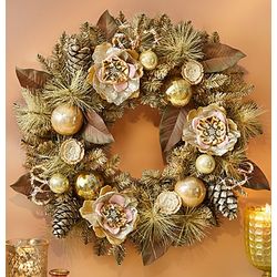 Vintage Faux Holiday Wreath