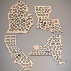 Beer Cap Map of US State
