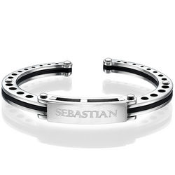 Men's Stainless Steel Engraved Bracelet
