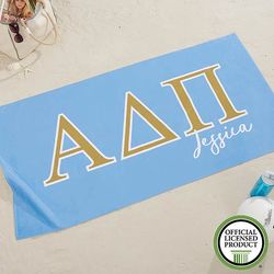 Alpha Delta Pi Personalized Beach Towel