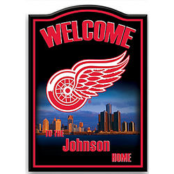 NHL Detroit Red Wings Personalized Welcome Sign