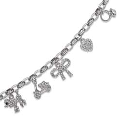 City Girl Crystal Charm Bracelet