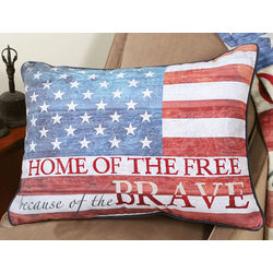 Home of the Free Because of the Brave Fleece Pillow