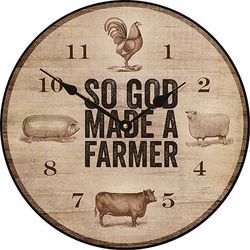 God Made Me a Farmer Clock
