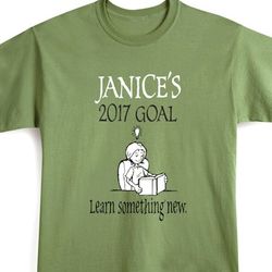 Personalized Name Learn Something New Goal Shirt