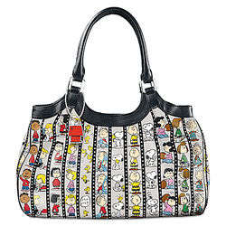 Peanuts Handbag with Character Art and Snoopy Charm