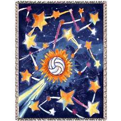 Volleyball Star Tapestry Throw