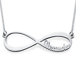 Personalized Sterling Silver Infinity Name Necklace