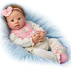 Lifelike Weighted Baby Girl Doll