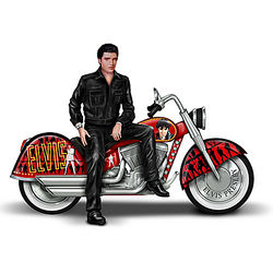 Elvis Presley '68 Comeback Special Tribute Motorcycle Figurine