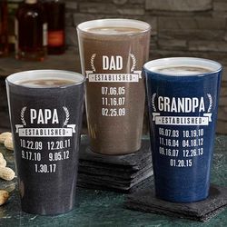 Personalized Date Established Pint Glass