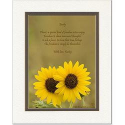 Sister Poem Personalized Two Sunflowers Print