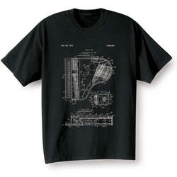 Piano Patent Drawing T-Shirt