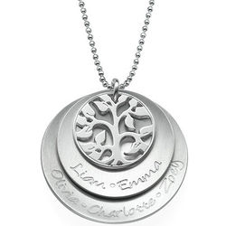 Curved Layered Family Tree Necklace