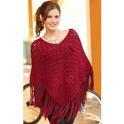 Continents Handcrafted Alpaca Wool Crochet Poncho