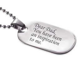Stainless Steel Oval Dog Tag Pendant