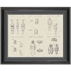 Star Wars Characters 20x24 Framed Patent Art