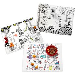 Reusable Activity Placemats and Marker Set