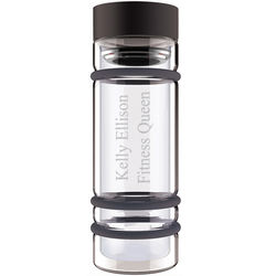 Bumper Gym Glass Bottle Infuser with Silicone Ring Bands