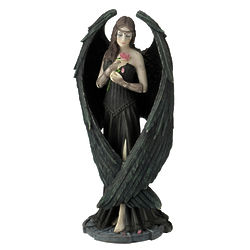 Hand-Painted Angel Rose Figurine