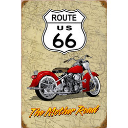 The Mother Road Metal Sign