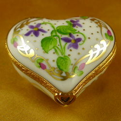 Heart Plumetis Limoges Box