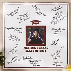 Personalized Graduation Photo Autograph Canvas