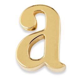 Gold Over Sterling Single Initial Charm