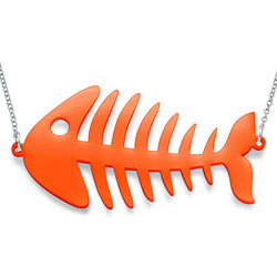 Acrylic Fishbone Necklace