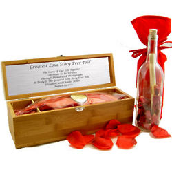 Greatest Love Story Ever Told Personalized Message in a Bottle