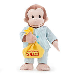 Personalized Curious George Pajamas Plush Doll
