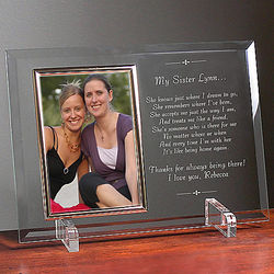My Sister Beveled Glass Picture Frame
