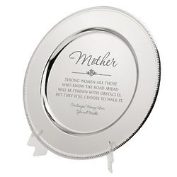 Personalized Beautiful Silver Plate for Mom