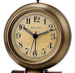 La Salle Antique Bronze-Tone Alarm Clock