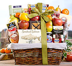 Ultimate Fresh Fruit, Sweet & Savory Selection Gift Basket
