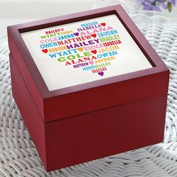 Personalized Hearts Full of Love Memory Box