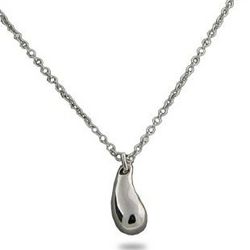 Tiffany Inspired Sterling Silver Teardrop Necklace