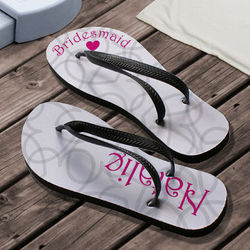 Personalized Wedding Party Flip Flops