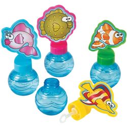 24 Cartoon Tropical Fish Round Bubble Bottles